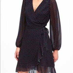 Banana Republic Ruffle Heart Wrap Dress Size 12